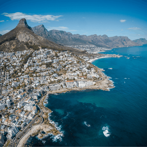 Visit Clifton and Camps Bay beaches, only ten minutes away by car