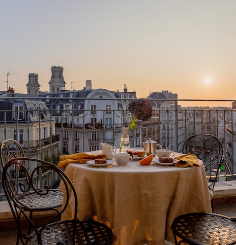 A sun-kissed terrace with the most charming views