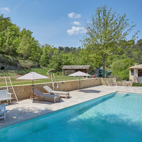 Find a wonderful sense of peace whilst relaxing by the pool 