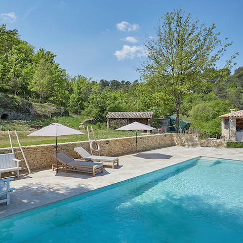 Find a wonderful sense of peace whilst relaxing by the pool 
