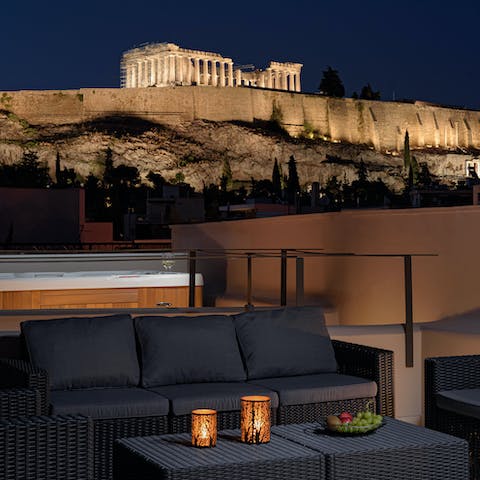 Sip cocktails in the rooftop hot tub and enjoy the view