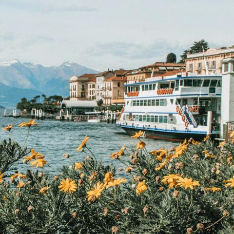 Take the ferry ride across Lake Como to Bellagio 