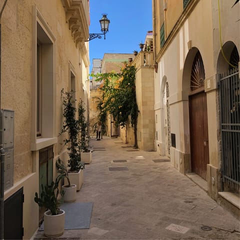 Explore the quaint winding streets of Casarano and Lecce and find great bars and restaurants