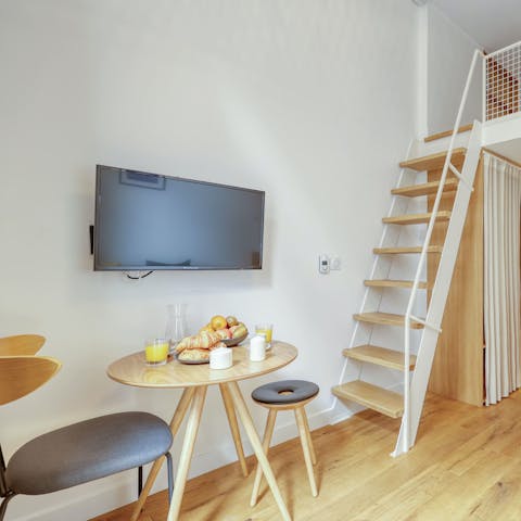 Relax in the bright and welcoming apartment when you're not sightseeing