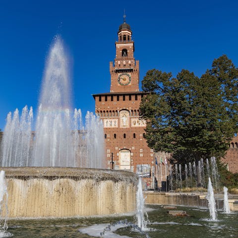 Admire Michelangelo's final work at Sforzesco Castle – it's a twenty-three-minute walk