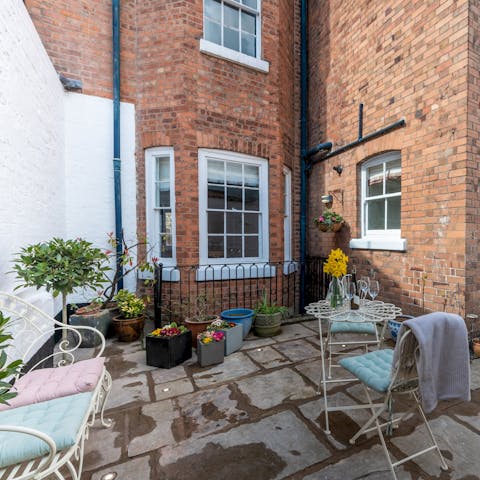 Make the most of sunny days in the private courtyard