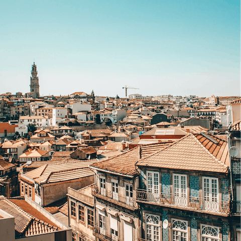 Explore the beautiful streets of Porto – your home is around a twenty-minute walk from the cathedral