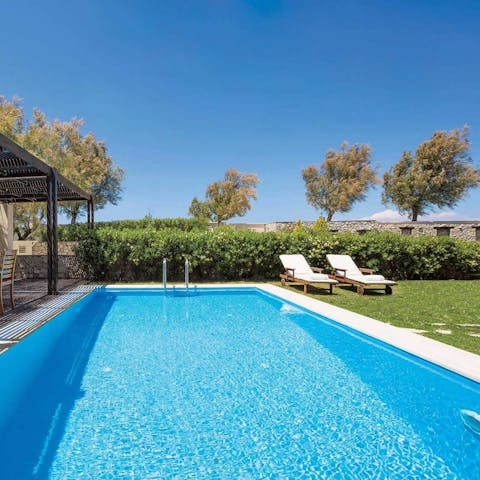 Soak up the sun before cooling down with a dip in the pool