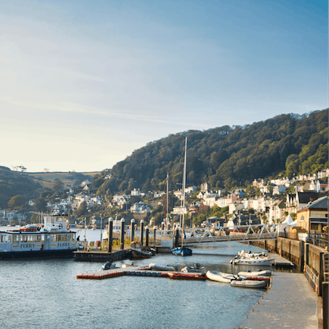 Pay a visit to the pretty port town of Dartmouth, 12 miles away