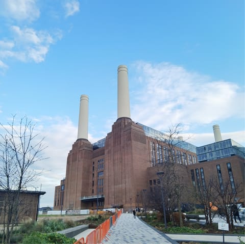 Explore the newly-opened Battersea Power Station, less than ten minutes away on foot