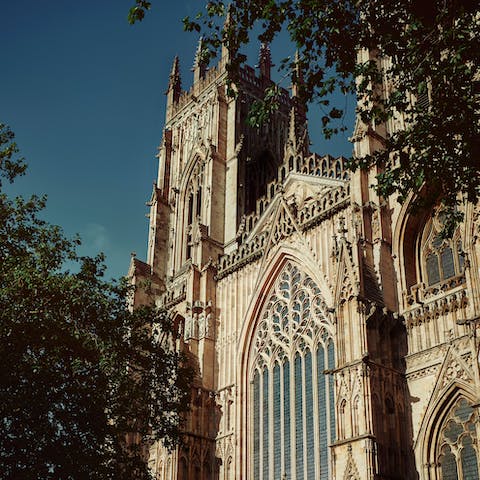 Jump in the car and drive to the mighty York Minster in twenty five minutes