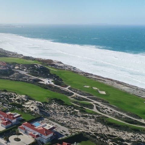Step outside and take the short stroll to Praia del Rey beach