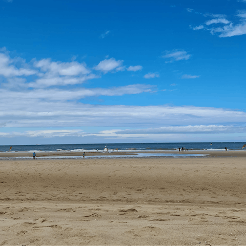 Spend a day on the sand at Koksijde Beach, just a seven-minute drive away