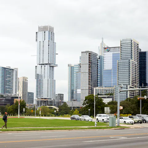 Head to Downtown Austin, a seven-minute taxi ride from home