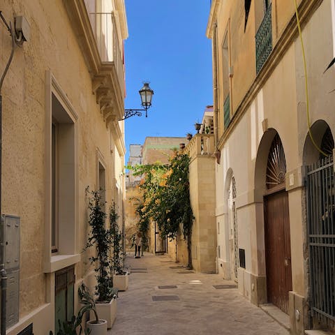 Immerse yourself in the culture of Lecce, home to Baroque architecture, wine bars and craft shops