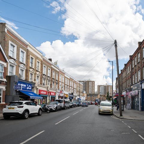 Discover eclectic cafes and shops on Kilburn Lane and Salusbury Road