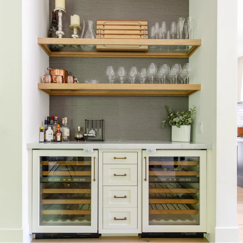 Chill bottles of champagne in the wine fridges