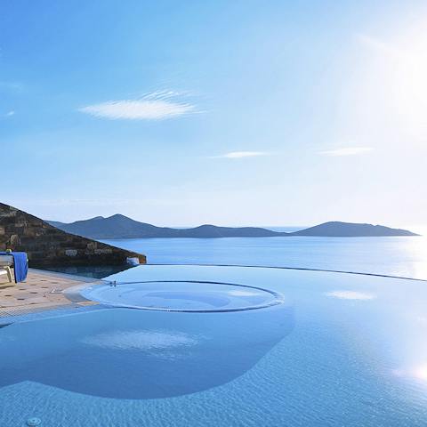 Soak up the views of the Mirabello Gulf from the sparkling infinity pool