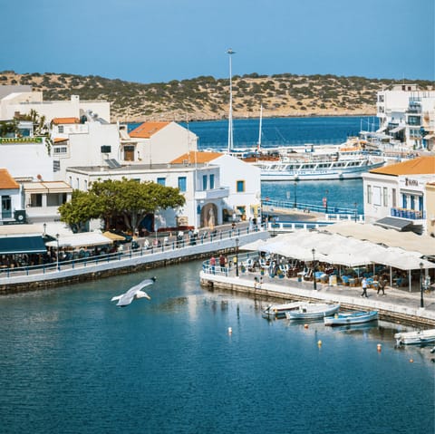 Take a trip along the coast to Agios Nikolaos to sample the local cuisine or enjoy some retail therapy