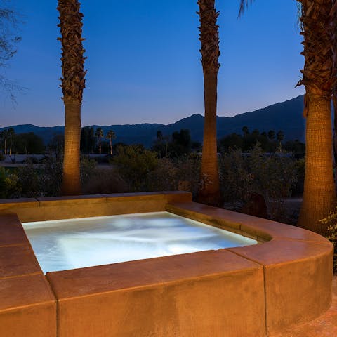 Soothe your muscles with a nighttime soak in the Jacuzzi