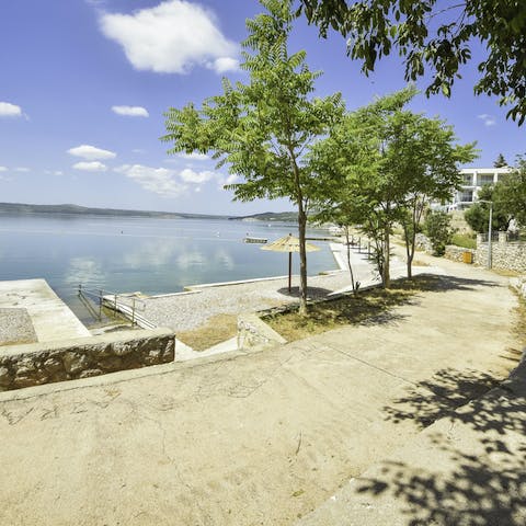 Stroll along the beautiful waterfront, just 700 metres from your home