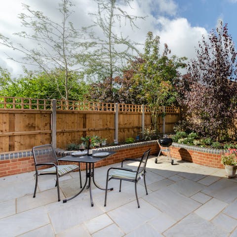 Enjoy a sunny barbecue in the south-facing courtyard
