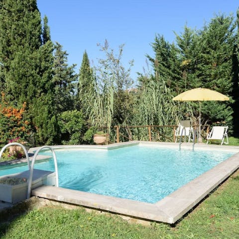 Cool off from the Italian summer sunshine with a splash in the pool 