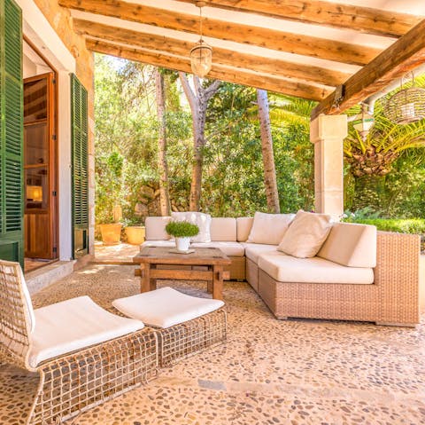 Curl up on the outdoor sofas for a siesta in the sun