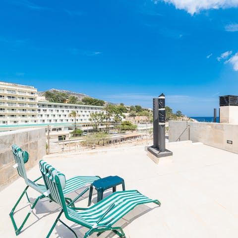 Soak up the Spanish sun and sea views from the rooftop terrace