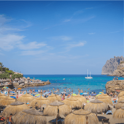 Stroll to Cala Molins, one of three beaches making up Cala Sant Vicenç