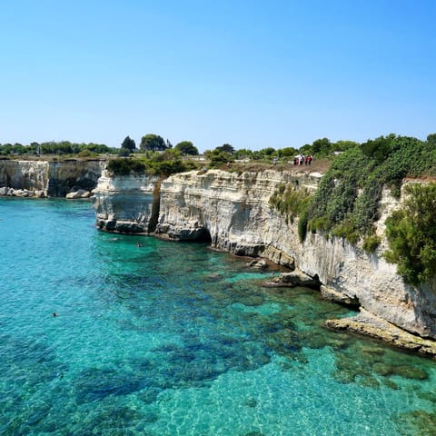 Search out Puglia’s dramatic coastlines – the Adriatic beaches are only 12km away 