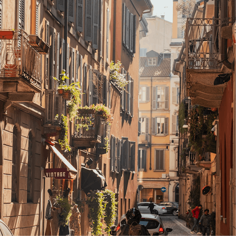 Take a day excursion into the bustling streets of nearby Milan