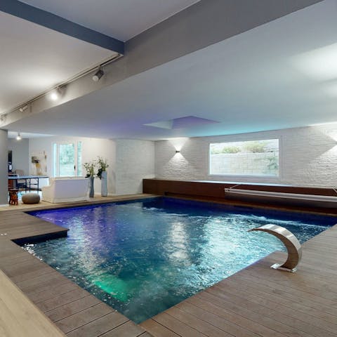 Spend a hot afternoon cooling off in the indoor pool