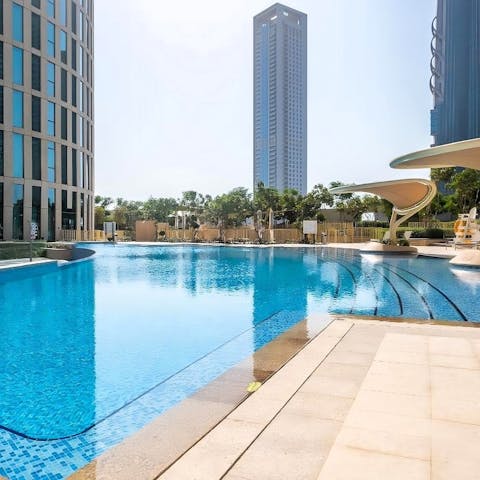 Enjoy a relaxing dip in the on-site pool after a day of sightseeing