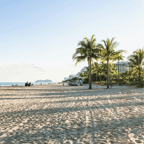 Walk just one minute to Fort Lauderdale beach