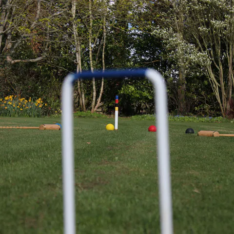 Challenge friends and family to a round of croquet in the garden