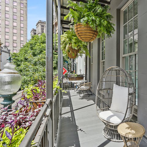 Swing in the sunshine on your private balcony