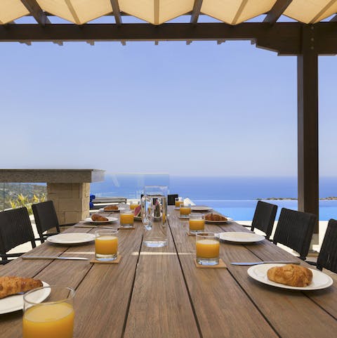Enjoy an al-fresco breakfast on the terrace