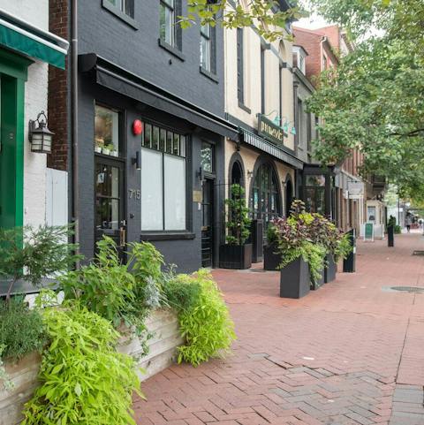 Wine and dine at the many eateries, bars and cafes along Barracks Row