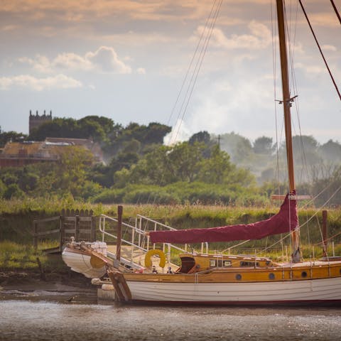 Watch the boats sailing down the River Blyth