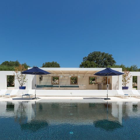 Savour total relaxation whilst lounging by the pool