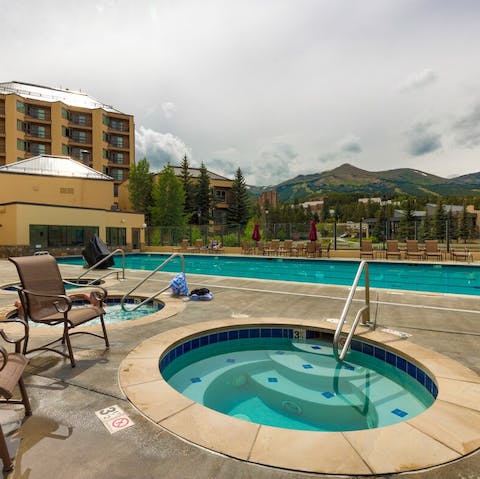 Cool off or warm up with selection of communal pools