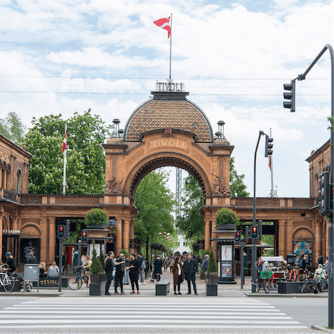 Cycle five minutes to Tivoli Gardens – the iconic theme park for all ages