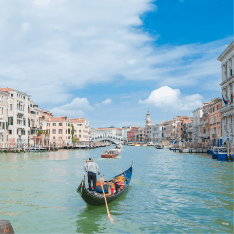 Enjoy truly incredible views overlooking Venice's Grand Canal 