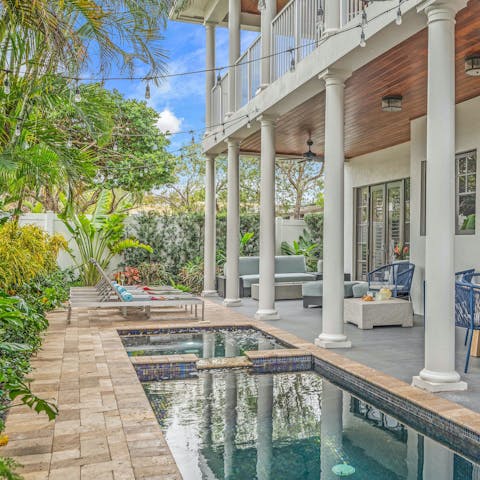 Cool off in the Floridian heat with a swim in the private pool