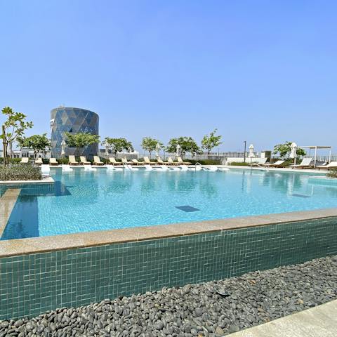 Stretch out poolside for a sun-soaking session