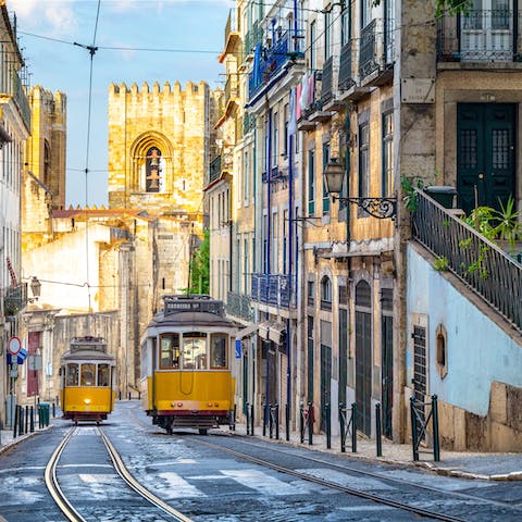 Get around Lisbon by public transport, the train station is only six-minutes' walk