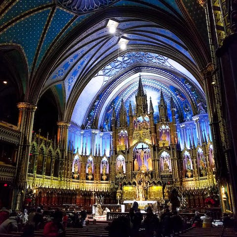 Admire Notre-Dame Basilica – twenty-two minutes away on public transport