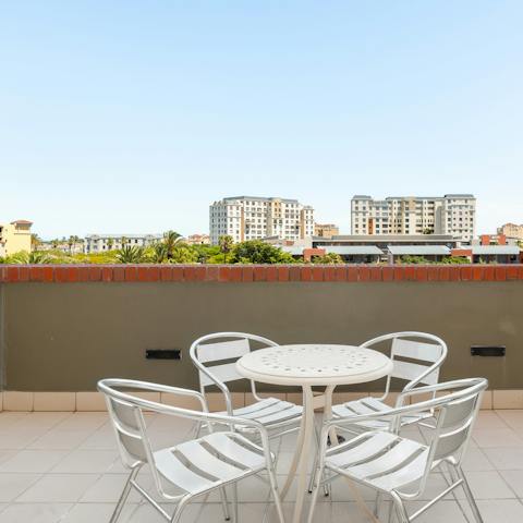 Enjoy a sundowner on your private balcony