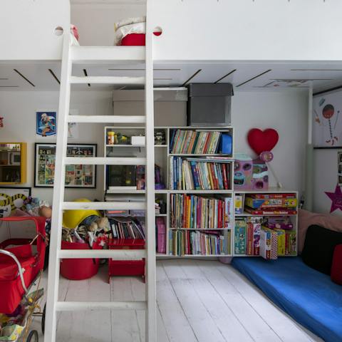 Let the kids play with the fabulous range of toys in their very own bunk room